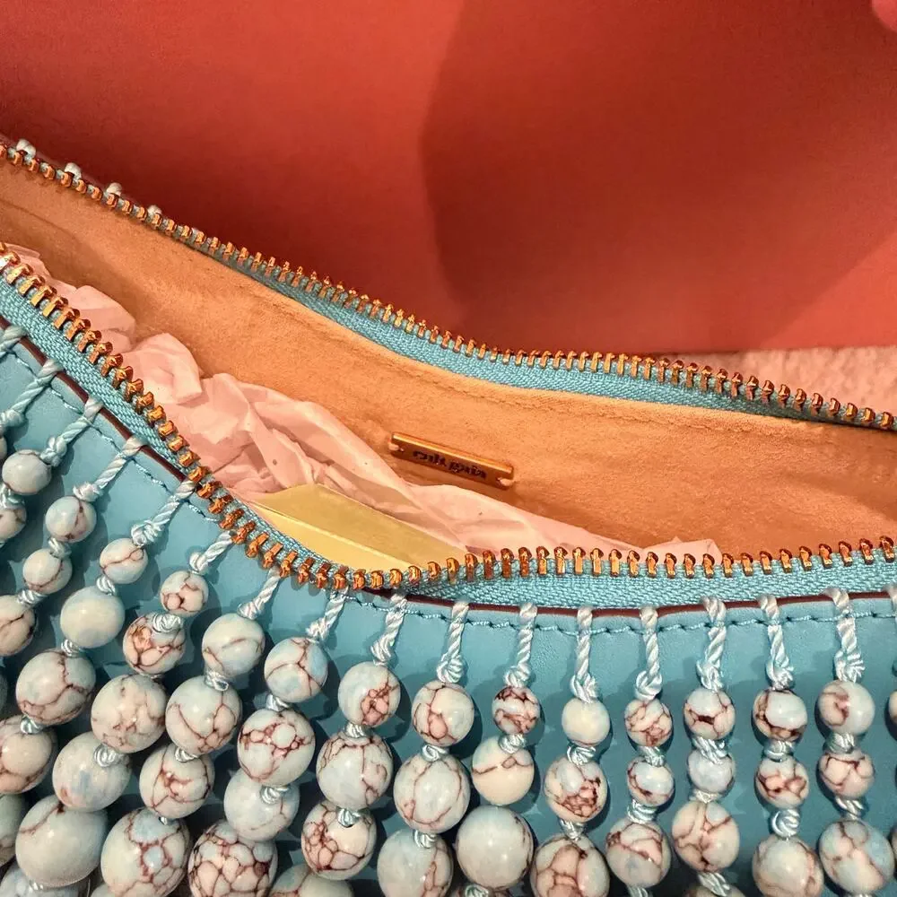 NEW Cult Gaia Mercier Mini Shoulder Bag in Ibiza Turquoise - Picture 9 of 9